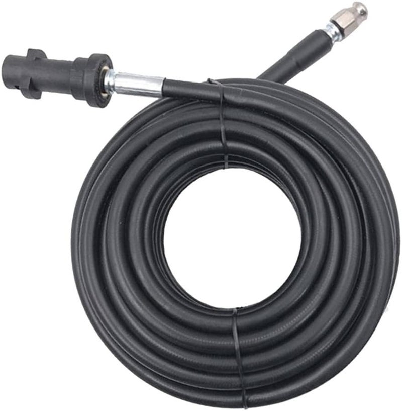 كلاراكو خرطوم تنظيف الأنابيب، مناسب لغسالة الضغط Karcher K2 K4 K5 K6 K7، 6/10/15 / 20 متر، اختياري باللون الأسود، 10 أمتار - Image 3