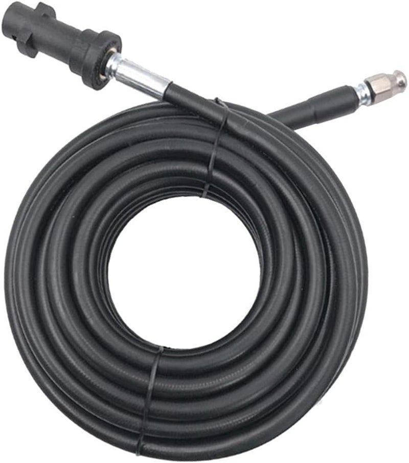 كلاراكو خرطوم تنظيف الأنابيب، مناسب لغسالة الضغط Karcher K2 K4 K5 K6 K7، 6/10/15 / 20 متر، اختياري باللون الأسود، 10 أمتار - Image 1