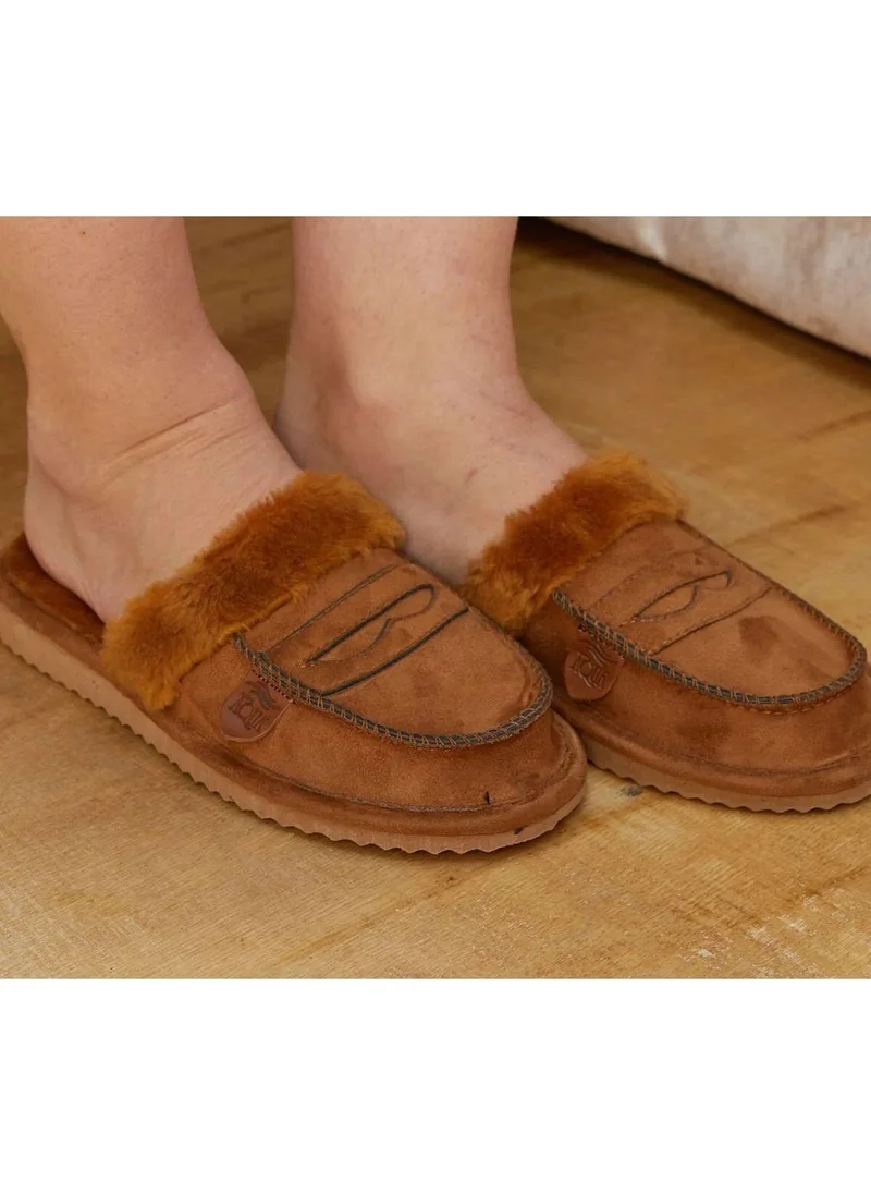 Cossy By Aqua 28 Women's Furry Home Slippers-Camel