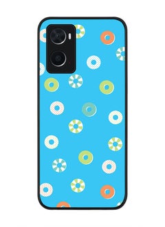 Stylizedd Rugged Black edge case for Oppo A96 4G/A36/A76 Slim fit Soft Case Flexible Rubber Edges Anti Drop TPU Gel Thin Cover - Loopy Hoops  - Image 1