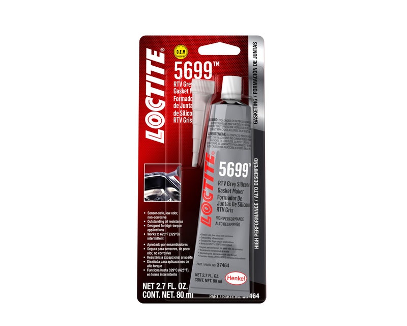 LOCTITE 5699 RTV Grey High Performance Silicone Gasket Maker - High Performance, Oil Resistant, High Torque Applications - 80 ml, 1 Pack - Image 1