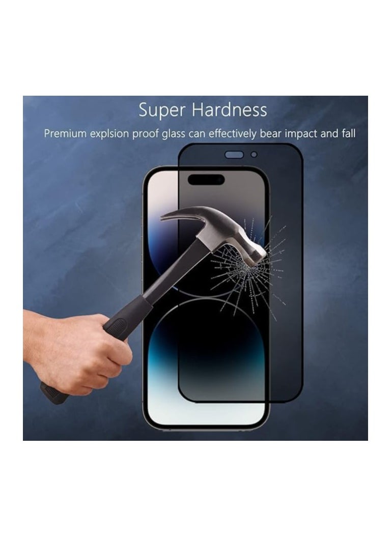Raxoom iPhone15 Pro Max compatible Privacy Screen Protector Anti-Spy Tempered Glass Film 9H Hardness Scratch Resistant Bubble Free Anti Spy Tempered Glass Screen Protector for iPhone15 Pro Max Privacy - Image 3