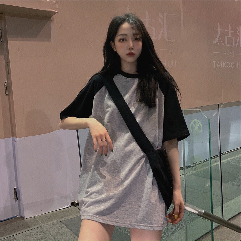 Ins Short-Sleeved T-Shirt For Women, Loose Korean Style, Summer Solid Color, Versatile And Fashionable Student Top, Trendy - Image 2
