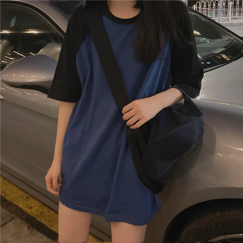 Ins Short-Sleeved T-Shirt For Women, Loose Korean Style, Summer Solid Color, Versatile And Fashionable Student Top, Trendy - Image 5