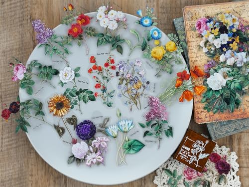 Knaid 100 Pieces Vintage Flower Stickers Set - Big 3.4" Waterproof Clear Botanical Floral Journaling Sticker for Scrapbooking Junk Journal Supplies Bullet Journals Planner Collage Laptop Paper Crafts - Image 4