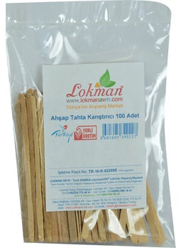 LokmanAVM Wooden Board Tea Coffee Stirrer 100 Pieces Package  - Image 3