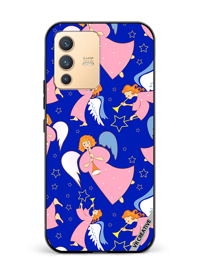 VR CREATIVE Protective Case Cover For Vivo V23 5G Christmas Angels With Flutes Design Multicolour - Image 1
