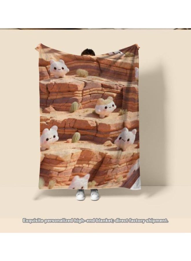 general Flannel thin blanket (warm and comfortable, suitable for sleep, gaming, dust removal and sandproof) 150cm*200cm - 1050 - Image 3