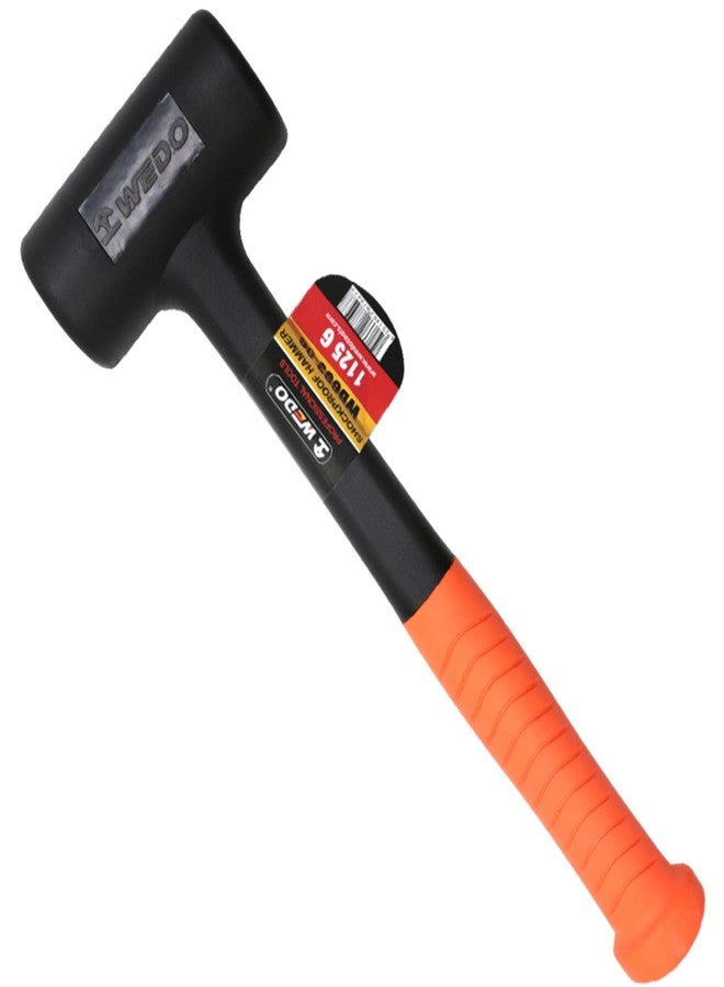 WEDO Rubber Mallet Hammer with Fiberglass Handle 16oz(1 lb), Dead Blow Hammer, Shockproof Design, 16mm Maximum Thickness Striking Surface,290mm Length - Image 1