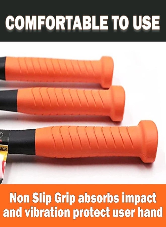 WEDO Rubber Mallet Hammer with Fiberglass Handle 16oz(1 lb), Dead Blow Hammer, Shockproof Design, 16mm Maximum Thickness Striking Surface,290mm Length - Image 4