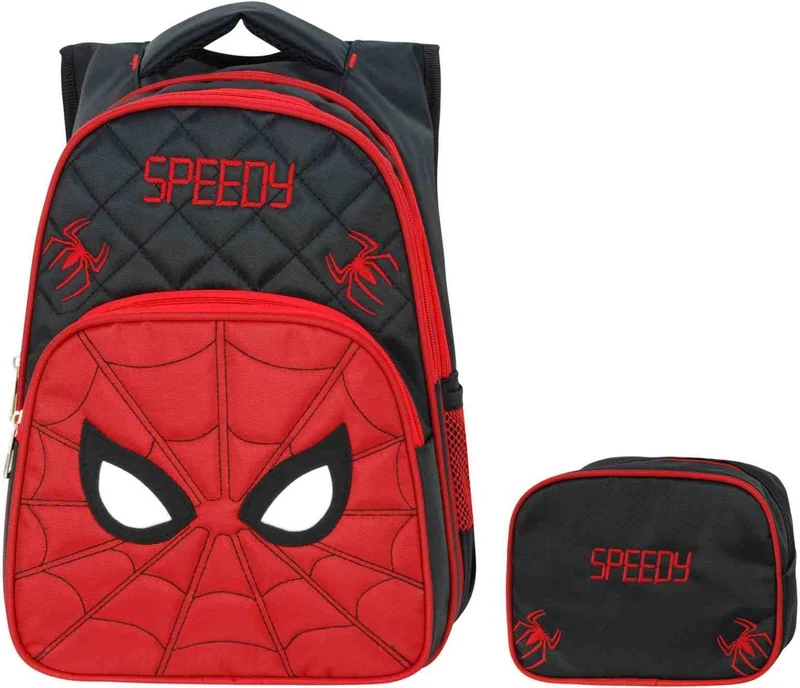Waddell giza Spider Eye Orthopedic Primary School Bag with Lunchbox