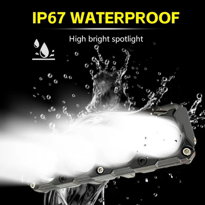 Schsteindar 4 LED Light Bar 40W,White,Yellow,White+Yellow Flashing Mode 12-36V, 130mm Length, Set of 2, Black - Image 5