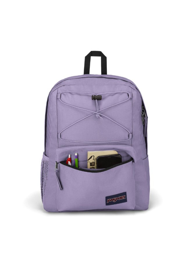 JANSPORT Flex Pack Zipper Closure Adjustable Shoulder Strap Backpack Pastel Lilac 42 x 32 x 14 cm EK0A5BBXW301 - Image 5