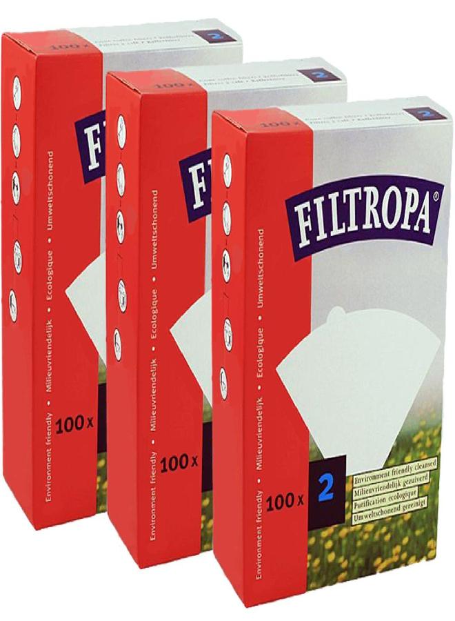 Filtropa White Coffee 2-3 Pack (300 Filters Total), Set of 3 - Image 1