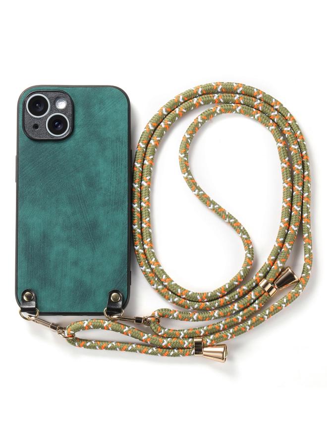 Zaboon Case For iPhone 12 Pro Max Vintage Leather PC Back Cover Phone Case with Crossbody Strap - Image 2