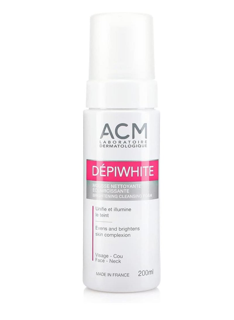 اكم لابرتوري ديرماتولوجيك رغوة منظفة لتفتيح البشرة من ديبيوايت لتوحيد وتفتيح بشرة الوجه والرقبة، 200 ملb