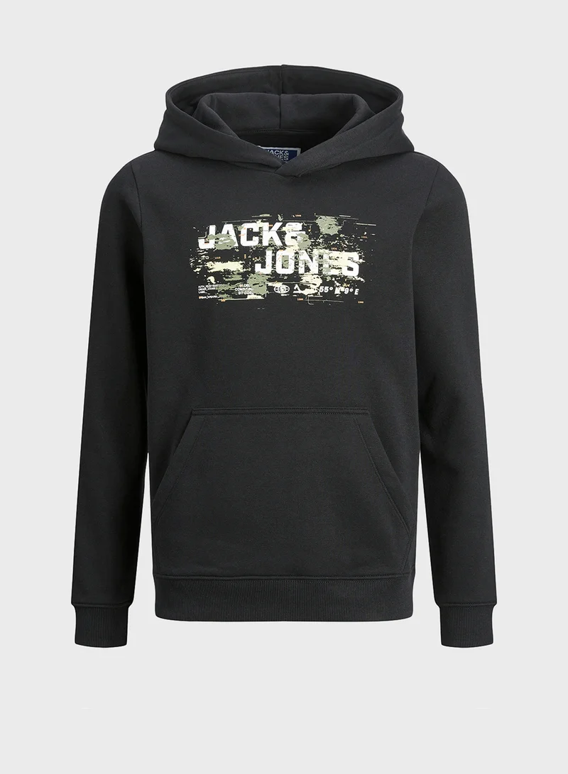 جاك وجونز جونيور Youth Pocket Detail Hoodies
