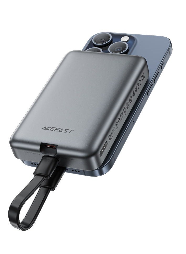 ACEFAST M10 PD30W power bank 10000mAh with wireless charging and cable. - Image 2