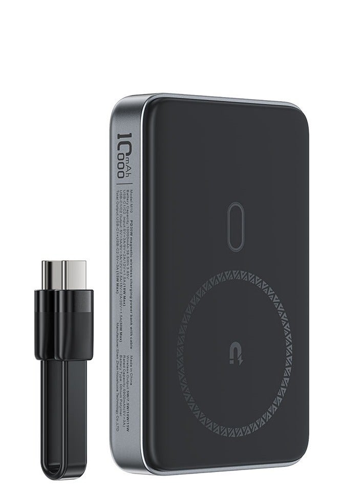 ACEFAST M10 PD30W power bank 10000mAh with wireless charging and cable. - Image 3