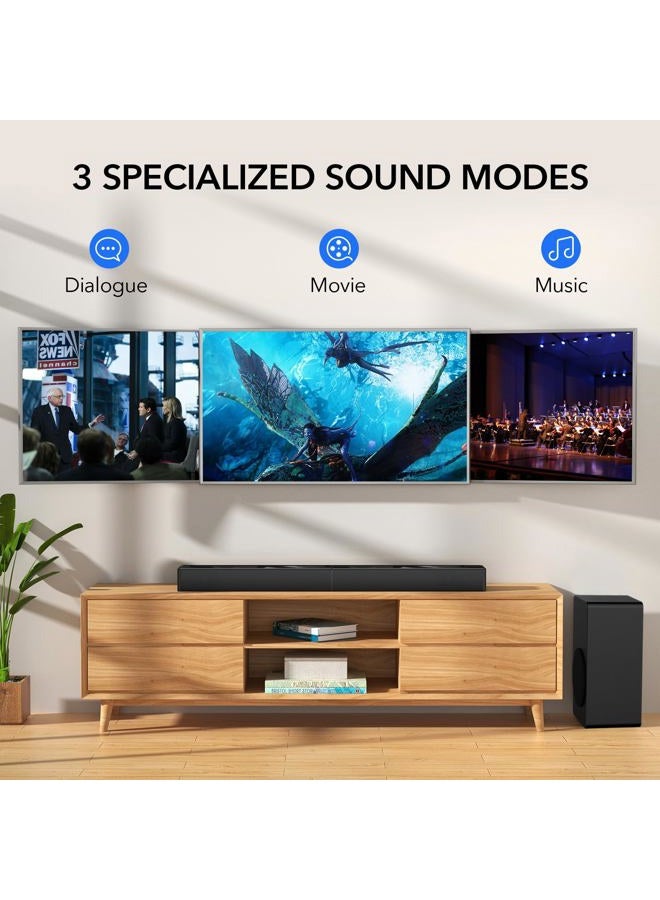 LARKSOUND 31" 2.1ch Soundbar with Subwoofer, HDMI, Optical, AUX, Bluetooth, USB - Surround Sound System - Image 2