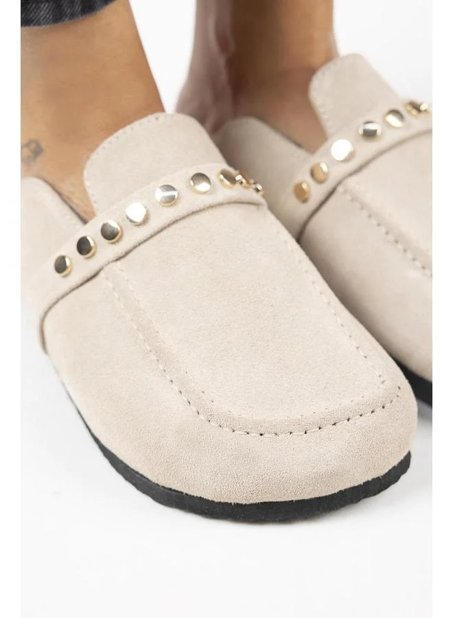 Manijero  Bonita 2 Women's Genuine Leather Buckle Sandal Beige for Women | Best Price UAE
