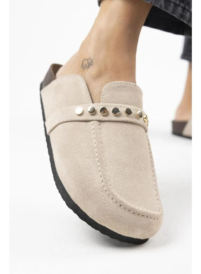 Manijero  Bonita 2 Women's Genuine Leather Buckle Sandal Beige for Women | Best Price UAE