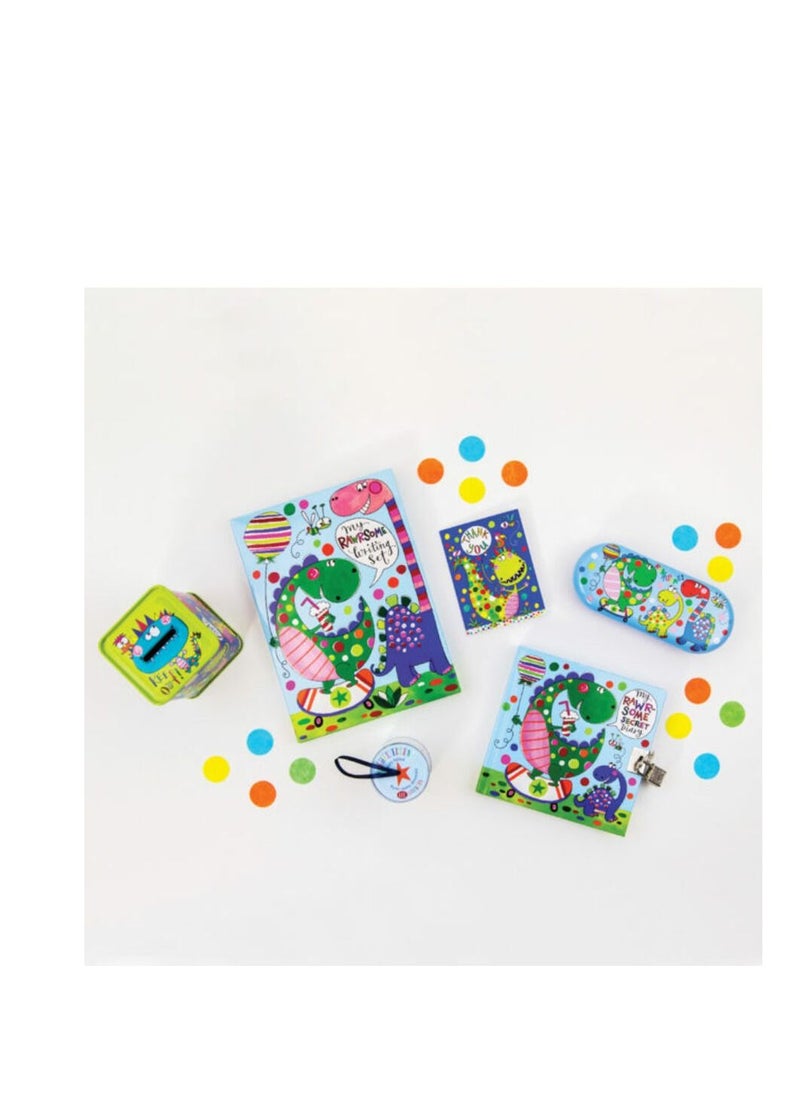 Rachel Ellen Childrens Rawrsome Dinosaurs Writing Wallet Set 