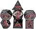 Maywin Metal Polyhedral Dice Set 7PCS RPG Dice with Galaxy Glitter Resin Inlay for Dungeons and Dragons Pathfinder Tabletop Role Playing Games - Image 2