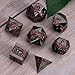 Maywin Metal Polyhedral Dice Set 7PCS RPG Dice with Galaxy Glitter Resin Inlay for Dungeons and Dragons Pathfinder Tabletop Role Playing Games - Image 4
