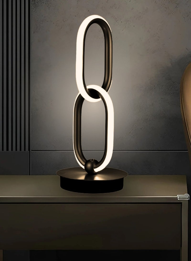 Target Modern Metal Table Lamp for Bedroom Living Room Black 49X20cm - Image 1