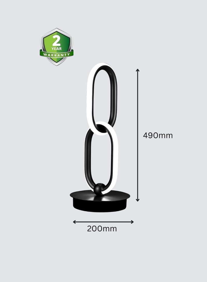 Target Modern Metal Table Lamp for Bedroom Living Room Black 49X20cm - Image 3