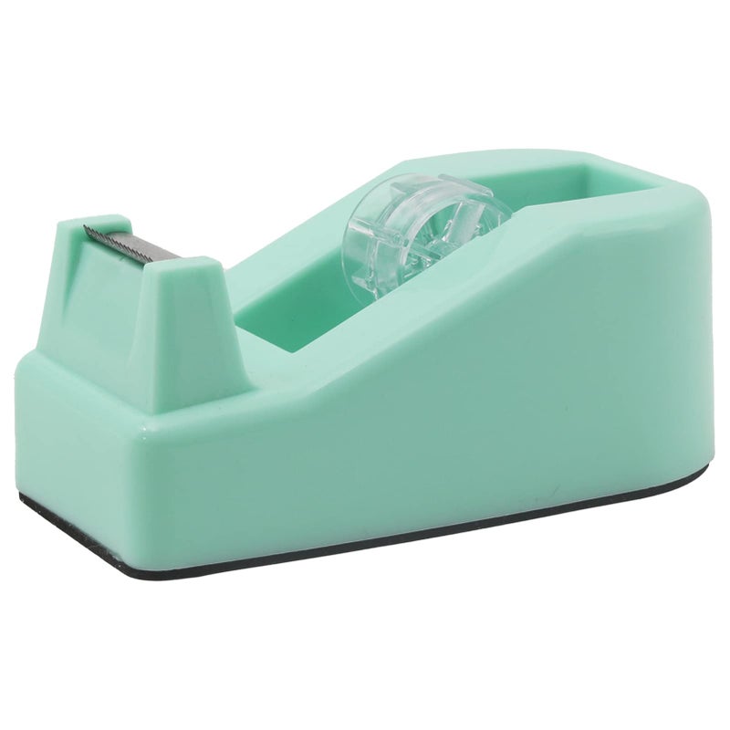 ROSEUP Desktop Tape Dispenser Heavy Duty Desk Accessories Floral Office Tape Dispensers, Weighted Non-Skid Base, Macaron Green - Image 1