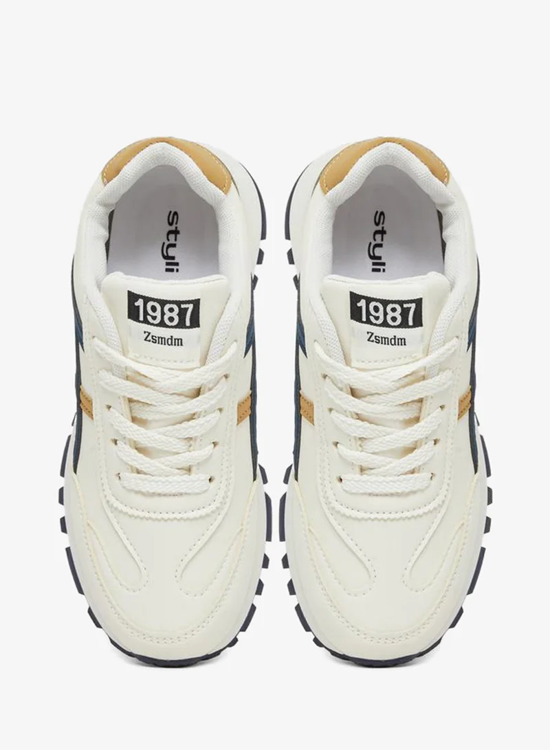 Styli Chunky Sole Lace Up Sneakers