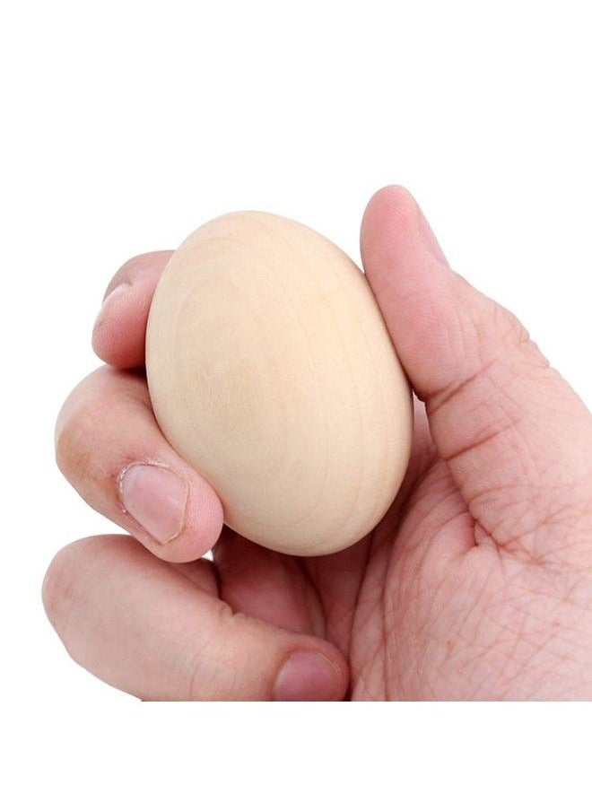 DomeStar Wooden Fake Chicken Eggs 6Pcs 2.5" Unpainted Faux Wood Eggs For Encouraging Hens To Lay Eggs  - Image 4