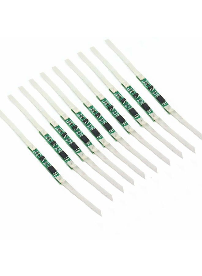 KOOBOOK 10pcs 3A BMS Protection Board with Solder Belt for 1S 3.7V 18650 Li-ion Lithium Battery Cell Kit - Image 1