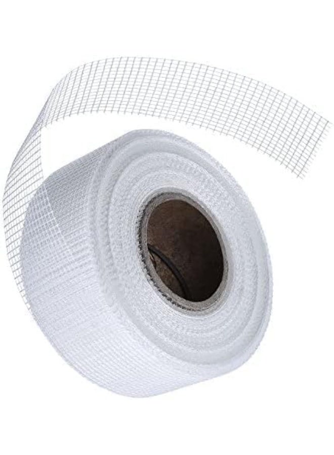 Drywall Joint Tape, Self Adhesive Fiberglass Drywall Repair Patch Fiberglass Drywall Mesh Tape, 2 Inch by 131.4 Feet Fiberglass Wall Crack and Seam Patch for Wall Cracks Seam Patch, 1 Roll - Image 1