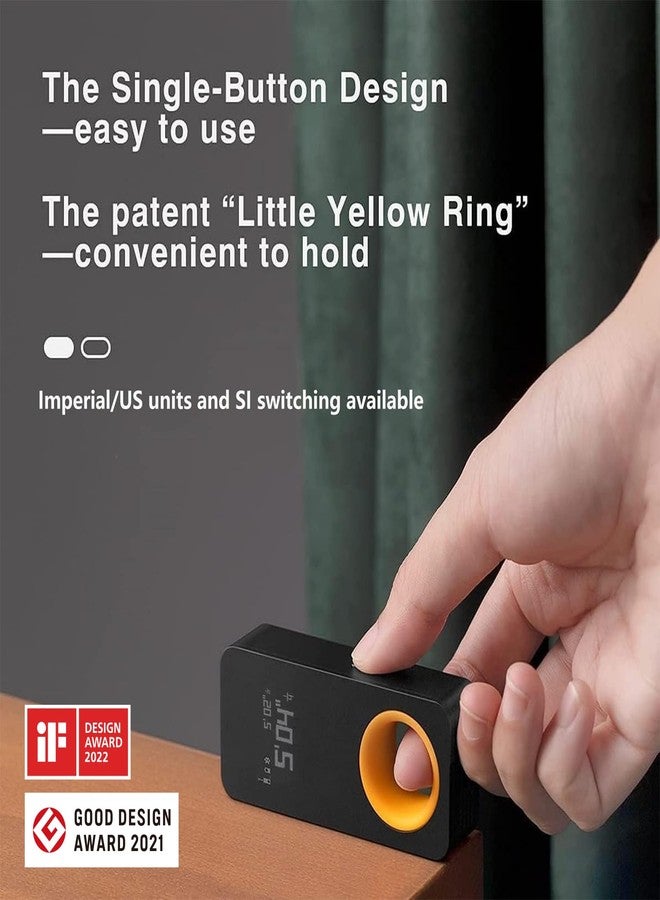 هوتو شريط قياس ليزري HOTO iRing مزود بتقنية بلوتوث، شريط قياس رقمي بطول 98 قدمًا، دقة ±1/16 بوصة، وضعان للقياس، وحدات قياس قابلة للتبديل بين المتر والقدم، شحن من النوع C - Image 3