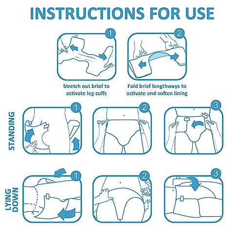 Littleforbig Adult Diaper 10 Pieces - ABDry New White Diapers (Medium 28"-38") - Image 5