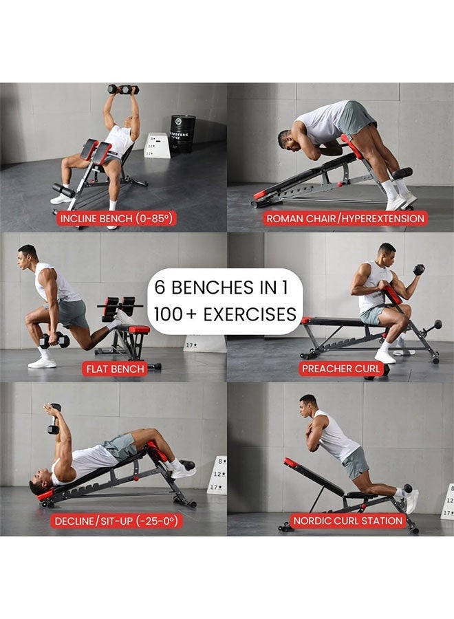 Max Strength Multi-Functional Adjustable Weightlifting Bench Incline and Decline - Image 2