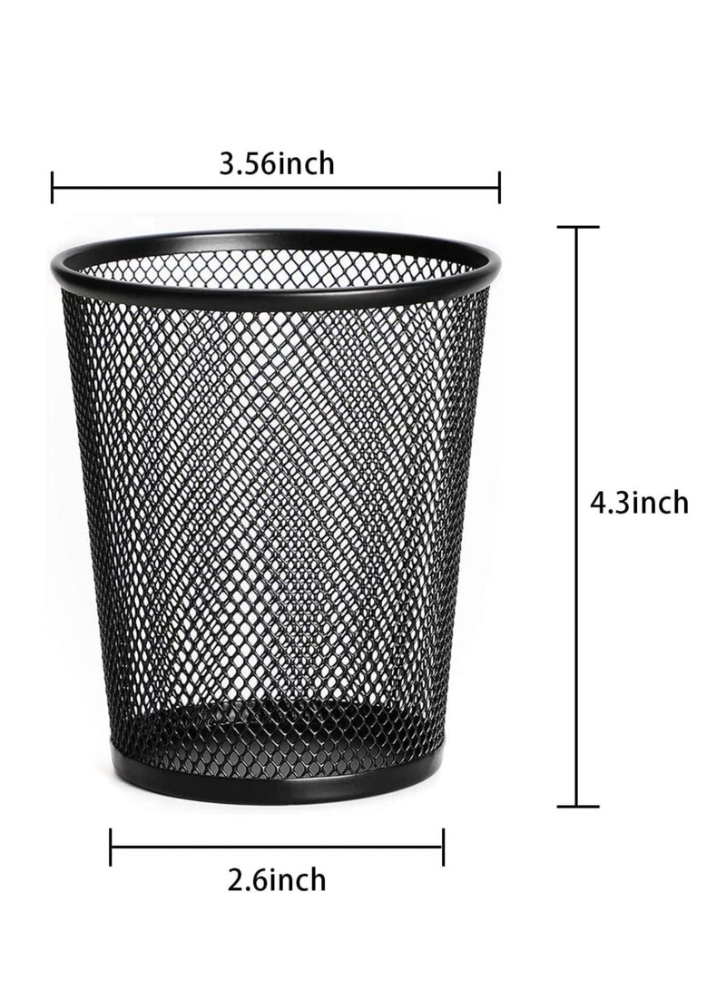 Sylqvxh Pen Holder 6 Pack, Mesh Metal Pencil Cup, Durable Pen Organizer Desk Organisers Set for Office Desk Storage and Organise - Image 2