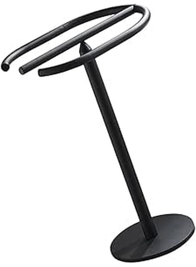 Black Stainless Steel Freestanding Towel Stand Holder Rack For Bathroom Kitchen - Image 1
