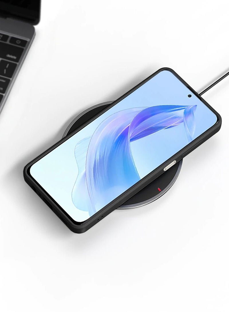 Wtech Liquid Silicone Ultra Thin TPU Phone Case Cover For Honor 90 Lite 5G 2023 Black - Image 5