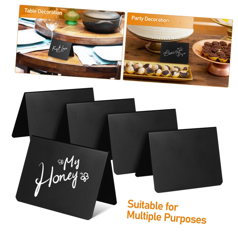 Double Sided Mini Chalkboard Signs 20pcs With White Pen And Cleaning Cloth - Image 3