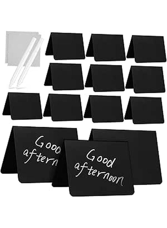 Double Sided Mini Chalkboard Signs 20pcs With White Pen And Cleaning Cloth - Image 1