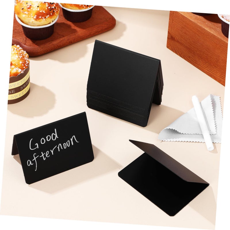 Double Sided Mini Chalkboard Signs 20pcs With White Pen And Cleaning Cloth - Image 4