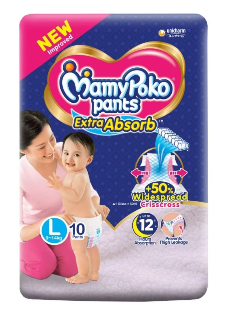 MamyPoko Extra Absorb Diaper Pants L-10  - Image 1