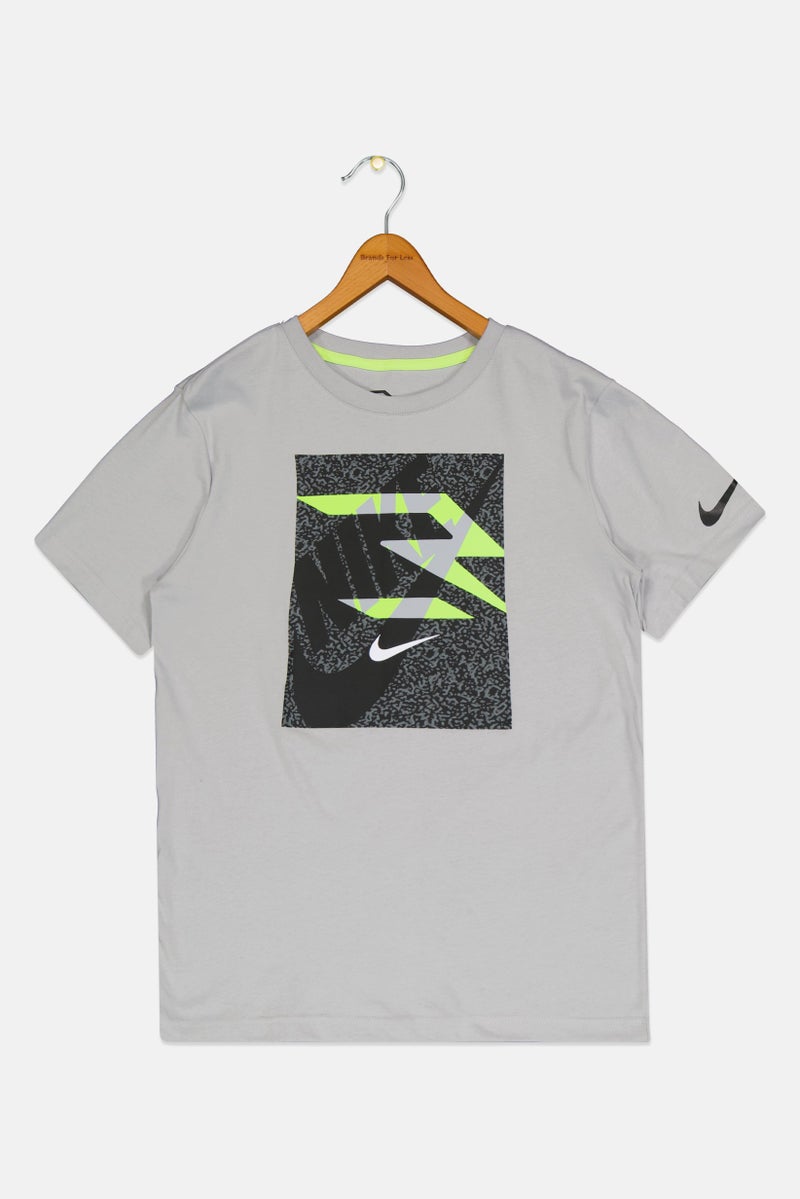 Nike تي شيرت خارجي للأطفال من نايك 3 براند بواسطة راسل ويلسون، رمادي - Image 1