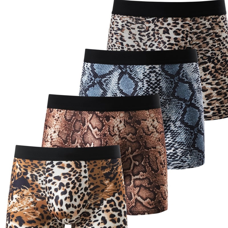 Direct Sales Leopard Print Fashionable Men'S Boxer Briefs Comfortable Simple Luxury Boxer Shorts Dropshipping - Image 2