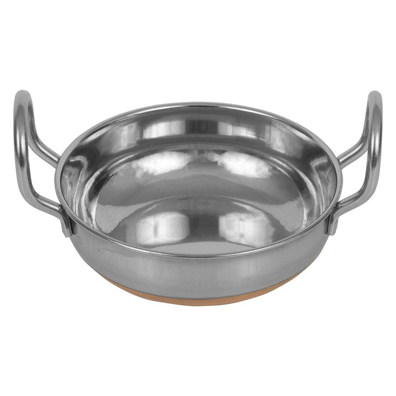 Spillbox Pre-Seasoned Stainless Steel Induction Bottom kadai,Kadhai Tadka Pan,Fry Pan,thalippu Set 3 - Image 4