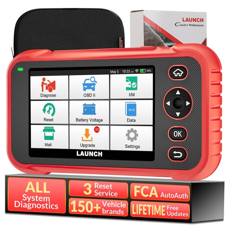 LAUNCH CRP123E Plus Elite OBD2 Scanner 2025 Newly Full System Car Diagnostic Tool with Oil Reset SAS Calibration Throttle Adaptation Auto Vin Battery Test